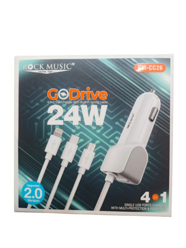 Rock Music Car Charger 4 in 1
