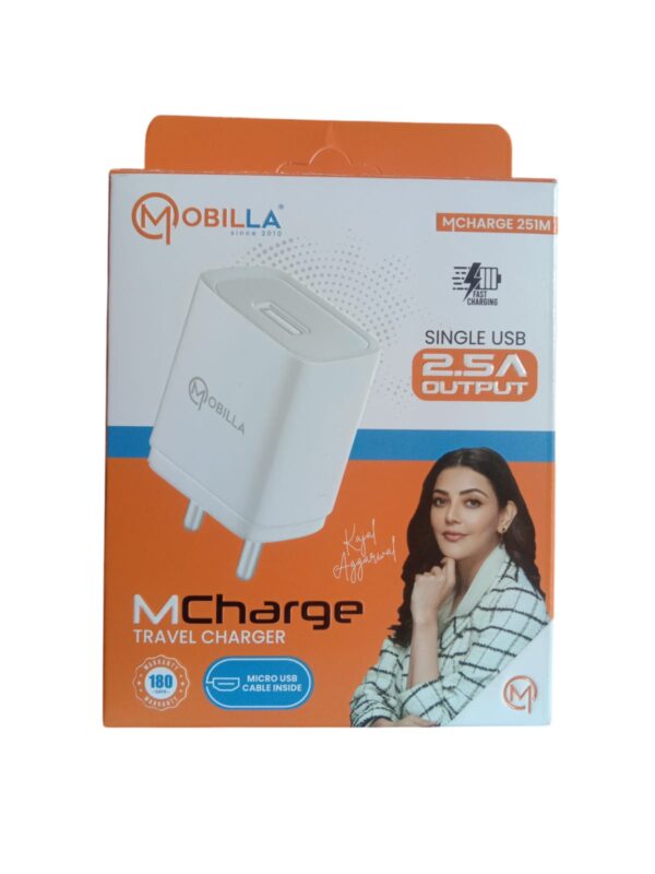 MOBILLA USB to MICRO TRAVEL CHARGER 2.5Amp