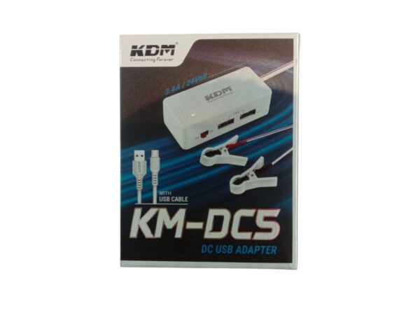 KDM DC CAR CHARGER USB ADAPTER WITH USB CABLE 3.4Amp
