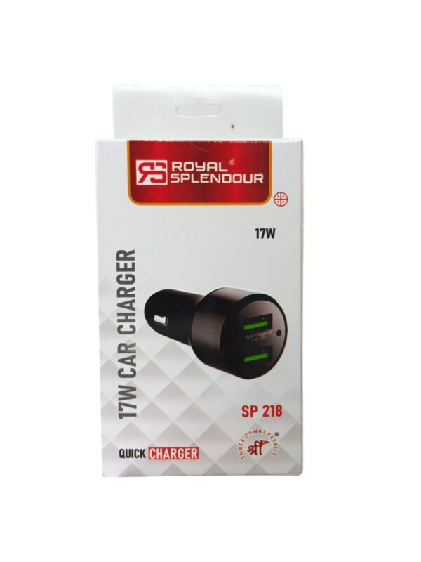 ROYAL SPLENDOUR CAR CHARGER USB to MICRO CABLE 17W