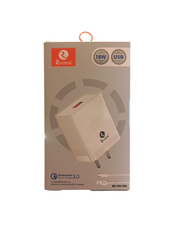RIVANO FAST CHARGER 18 WATT WITH MICRO CABLE