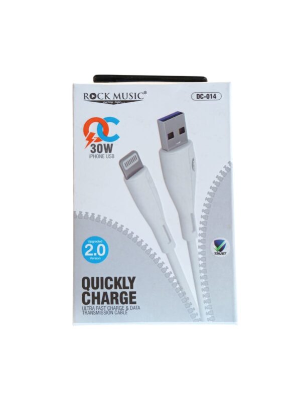 ROCK MUSIC USB to iPHONE DATA CABLE 30WATT