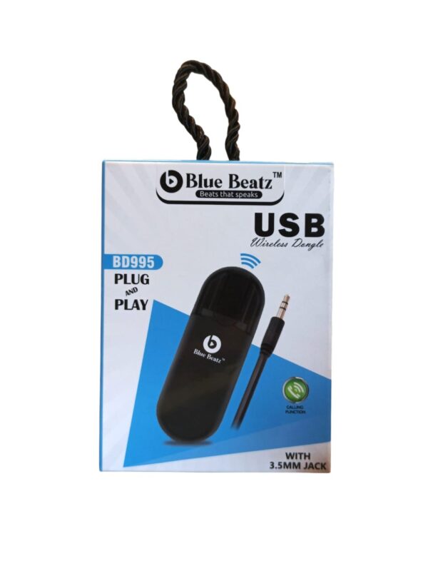 BLUE BEATZ  USB WIRELESS DONGLE WITH 3.5mm JACK