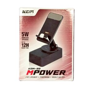 KDM MPOWER MOBILE HOLDER with WIRELESS SPEAKER 12 HOURS MUSIC TIME