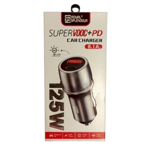 ROYAL SPLENDOUR SUPER VOOC+PD CAR CHARGER 125 WATT