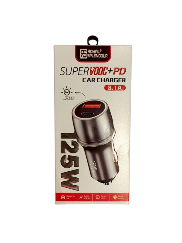 ROYAL SPLENDOUR SUPER VOOC+PD CAR CHARGER 125 WATT